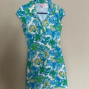 Lilly Pulitzer Floral Polo Dress - Blue and Green